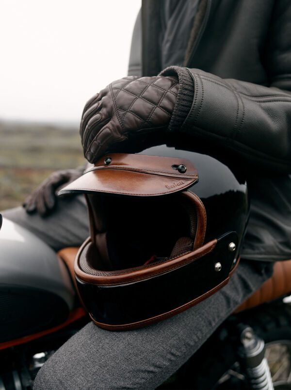 Berluti leather motorcycle helmet hotsell